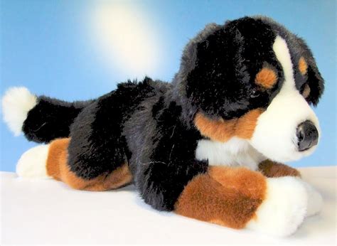 stuffed bernese mountain dog|bernese mountain dog figurine.